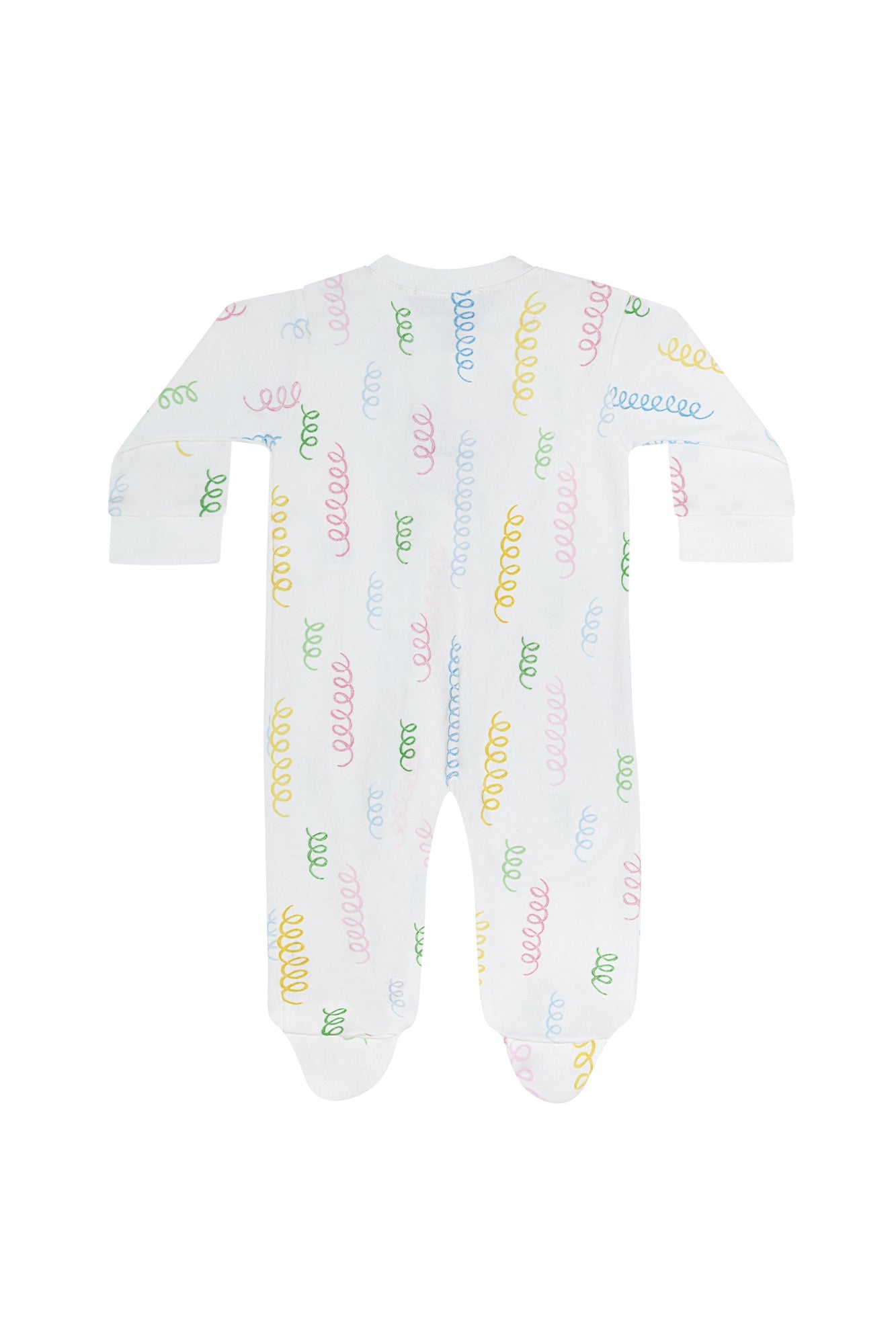 Image of Spirals Print Zipper Footie